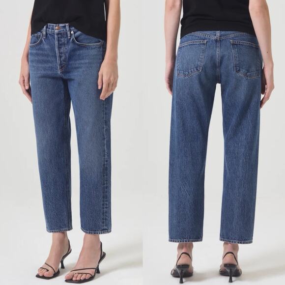 Agolde Denim - Agolde Parker Long Low Slung Vintage Straight High Rise Slouchy Jeans Women’s 31